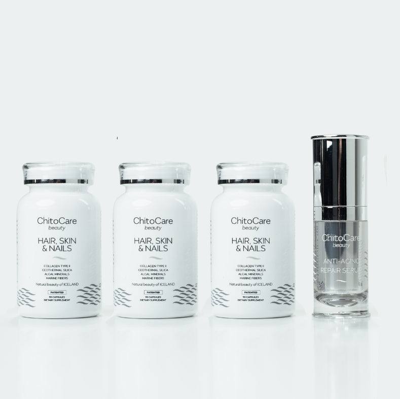 ChitoCare skincare products on a white background